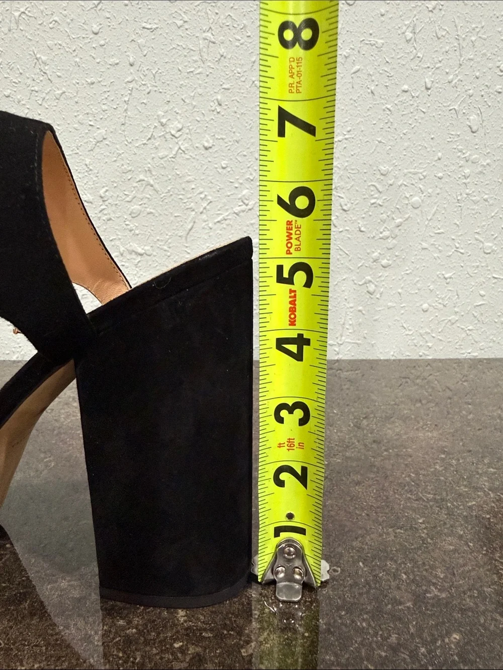Coach Isabella Suede Black Platform Pump Heels Size 8.5